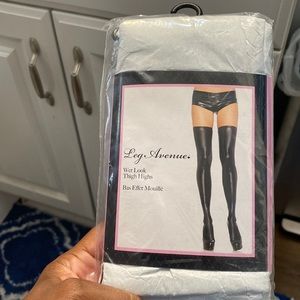 Wet Look Thigh Highs - New
